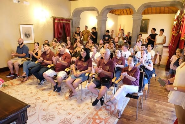 Marcha da Ribeira Seca e a Sociedade Filarmónica União Popular, ambas do Concelho da Calheta, São Jorge, que participam nas Festas da Praia 2025.